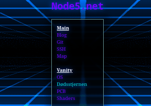 node5 landing page grid tunnel shader background