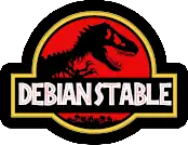 Debian stable - Jurassic park logo